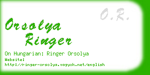 orsolya ringer business card